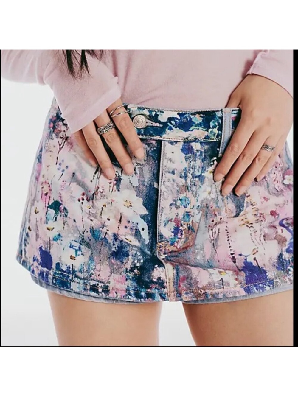 Free People We The Free Galivanting Floral Mini Skirt NWT Size 33